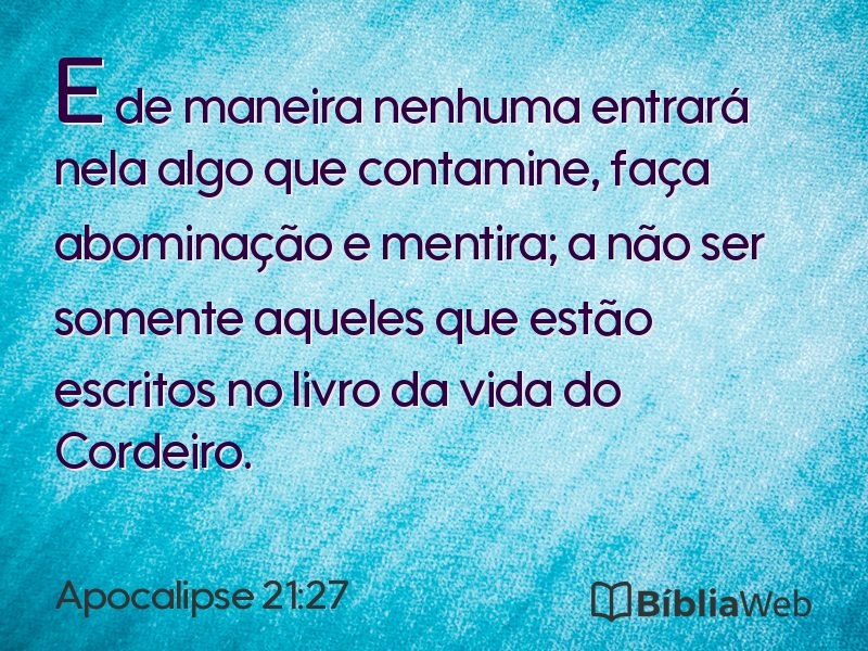 Apocalipse 21:27 em imagem para compartilhar
