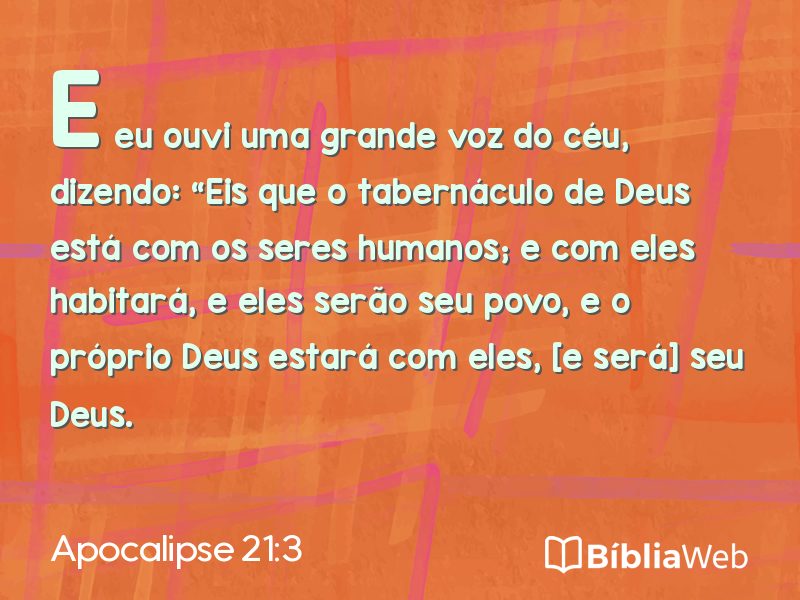 Apocalipse 21:3 em imagem para compartilhar