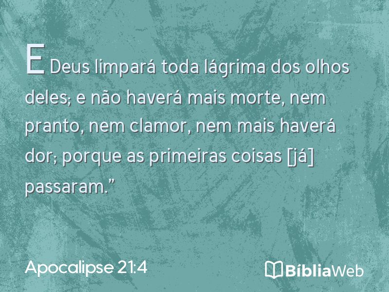 Apocalipse 21:4 em imagem para compartilhar