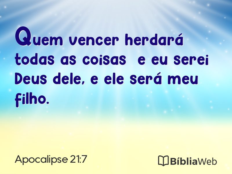 Apocalipse 21:7 em imagem para compartilhar