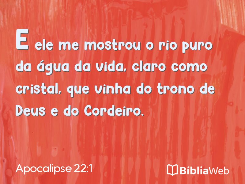 Apocalipse 22:1 em imagem para compartilhar