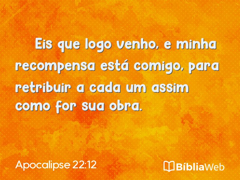 Apocalipse 22:12 em imagem para compartilhar