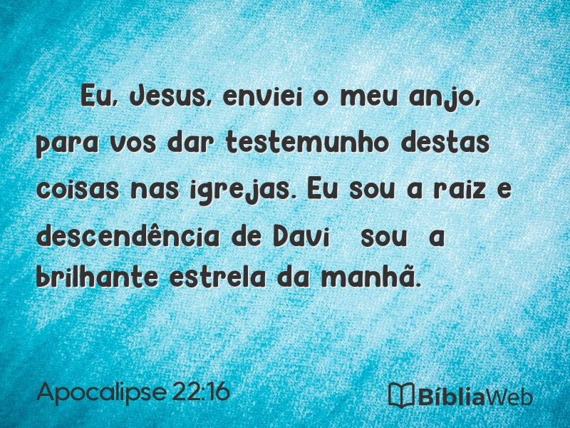 Apocalipse 22:16 em imagem para compartilhar