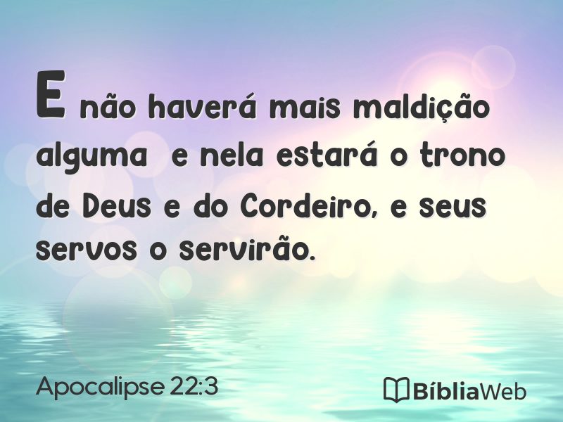 Apocalipse 22:3 em imagem para compartilhar