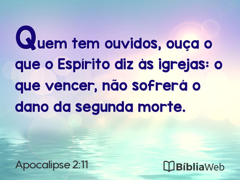 Apocalipse 2:11 em imagem para compartilhar