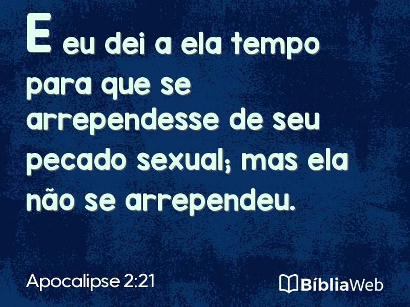 Apocalipse 2:21 em imagem para compartilhar
