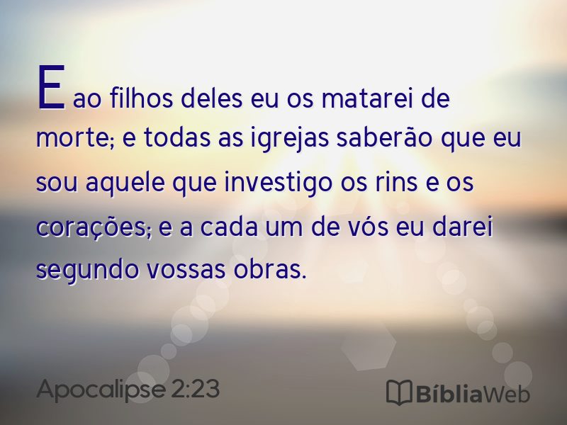Apocalipse 2:23 em imagem para compartilhar