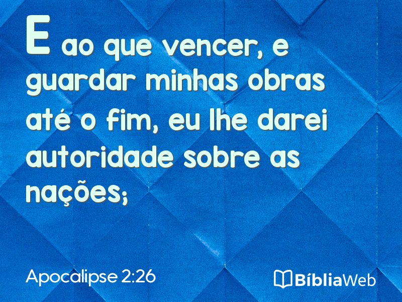 Apocalipse 2:26 em imagem para compartilhar
