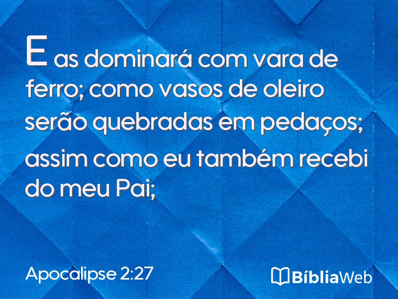 Apocalipse 2:27 em imagem para compartilhar