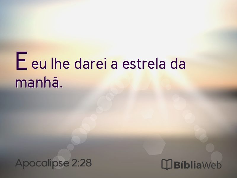 Apocalipse 2:28 em imagem para compartilhar