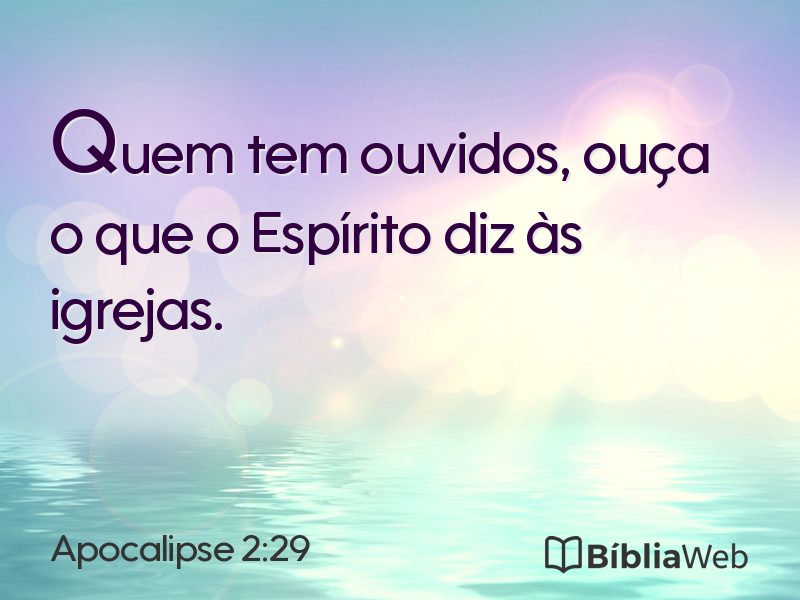 Apocalipse 2:29 em imagem para compartilhar