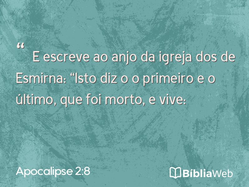 Apocalipse 2:8 em imagem para compartilhar