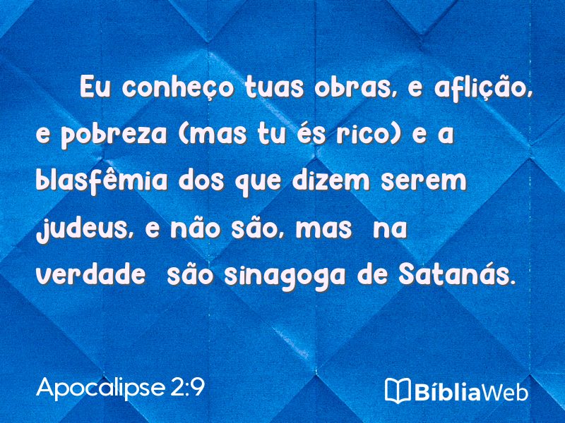 Apocalipse 2:9 em imagem para compartilhar