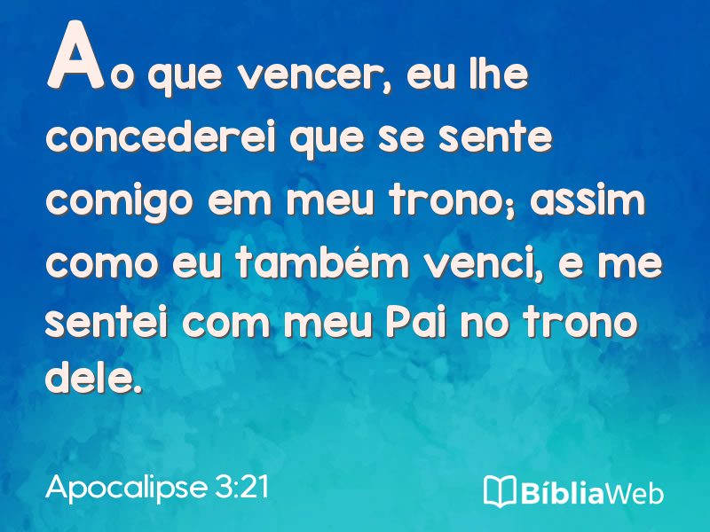 Apocalipse 3:21 em imagem para compartilhar