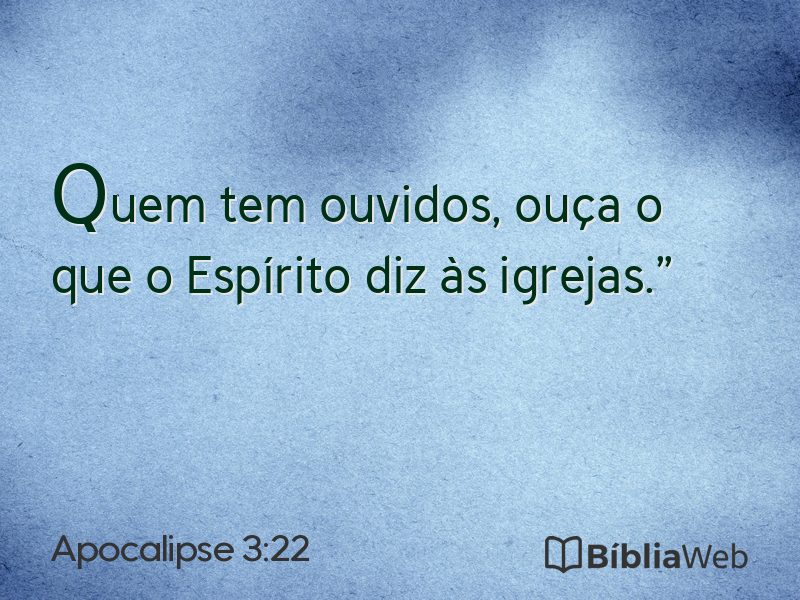 Apocalipse 3:22 em imagem para compartilhar