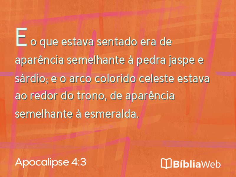 Apocalipse 4:3 em imagem para compartilhar