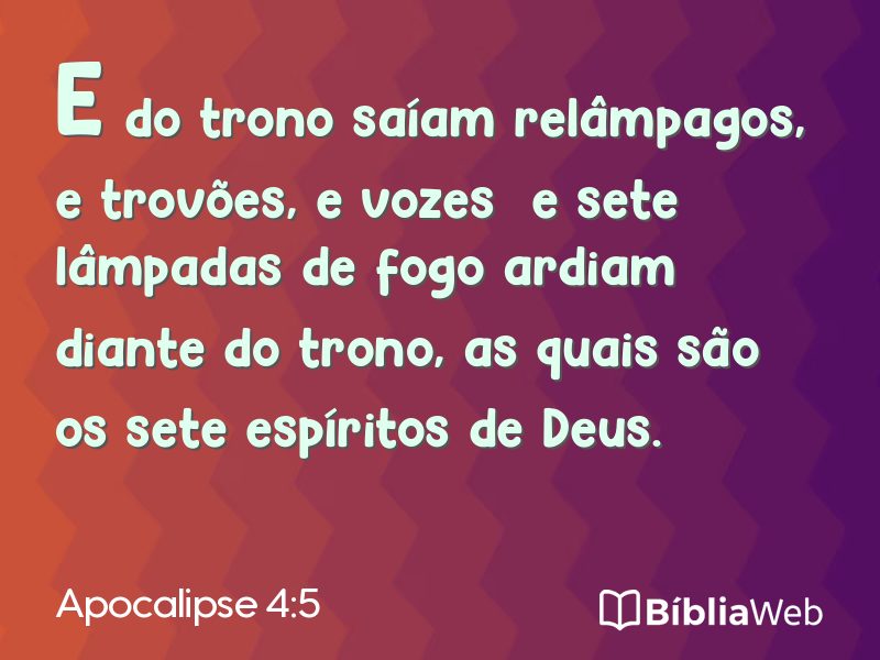 Apocalipse 4:5 em imagem para compartilhar