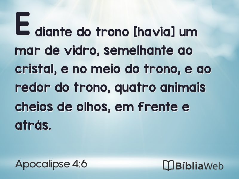 Apocalipse 4:6 em imagem para compartilhar
