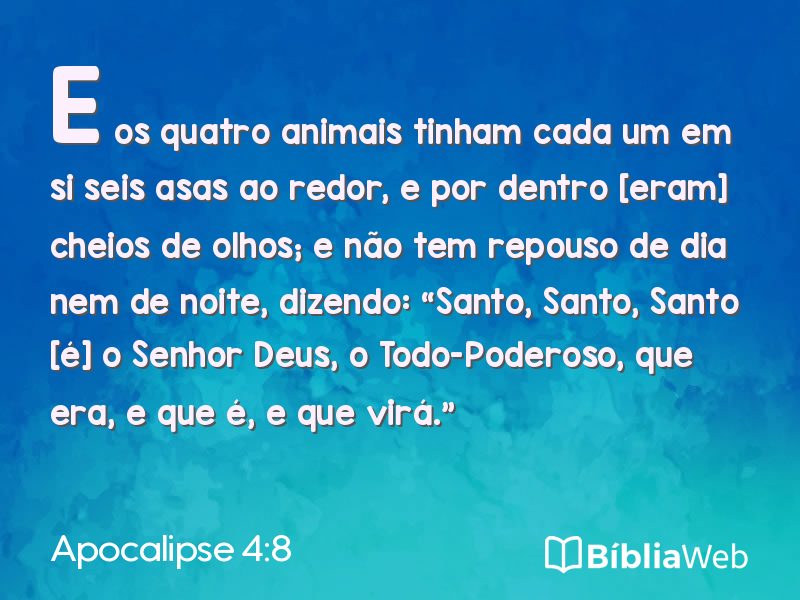Apocalipse 4:8 em imagem para compartilhar