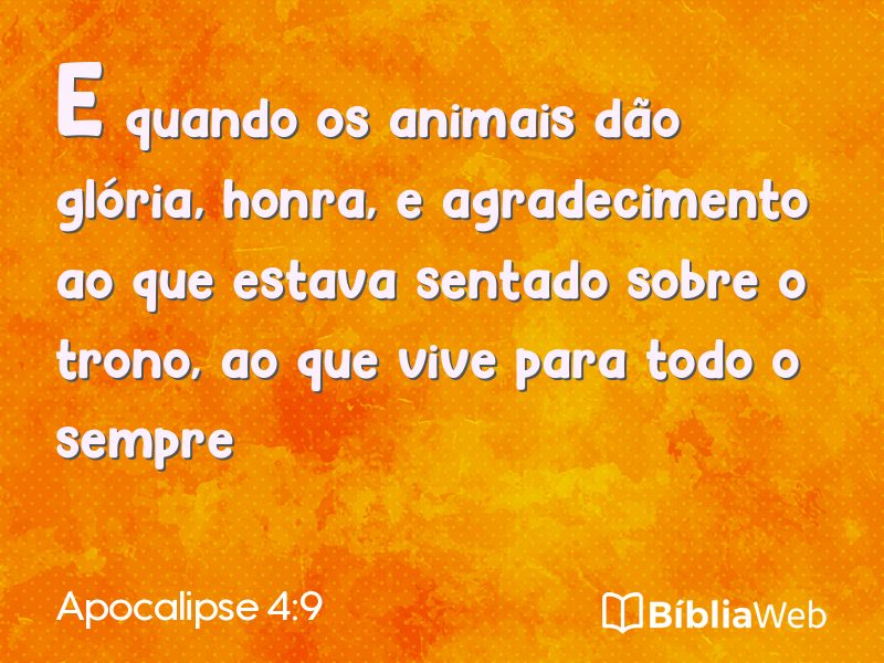 Apocalipse 4:9 em imagem para compartilhar
