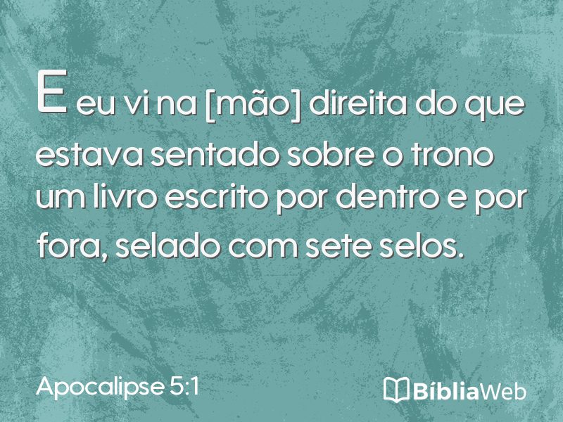 Apocalipse 5:1 em imagem para compartilhar