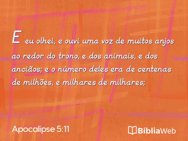 Apocalipse 5:11 em imagem para compartilhar