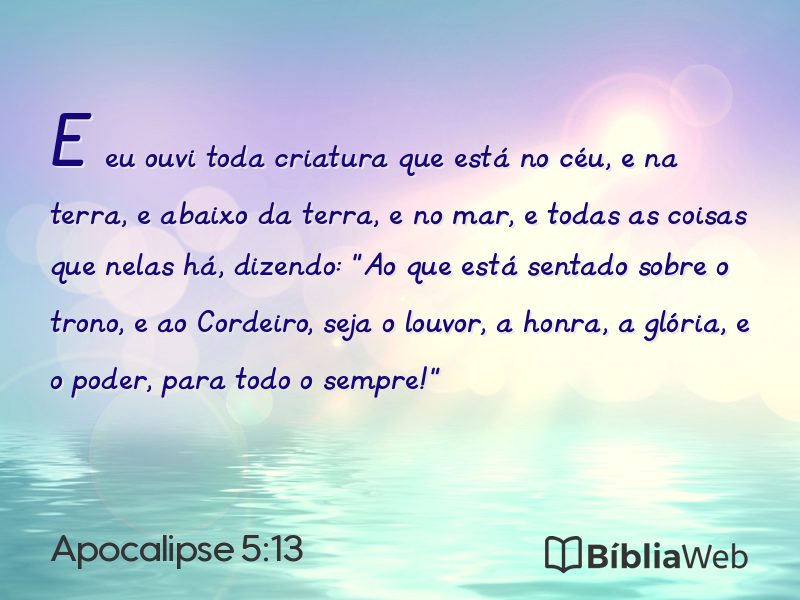 Apocalipse 5:13 em imagem para compartilhar