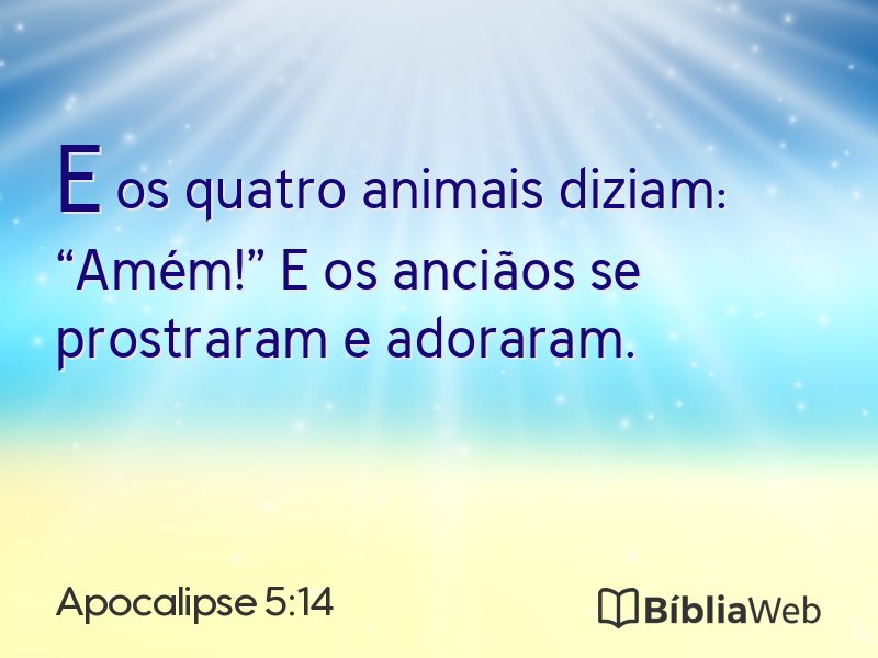 Apocalipse 5:14 em imagem para compartilhar