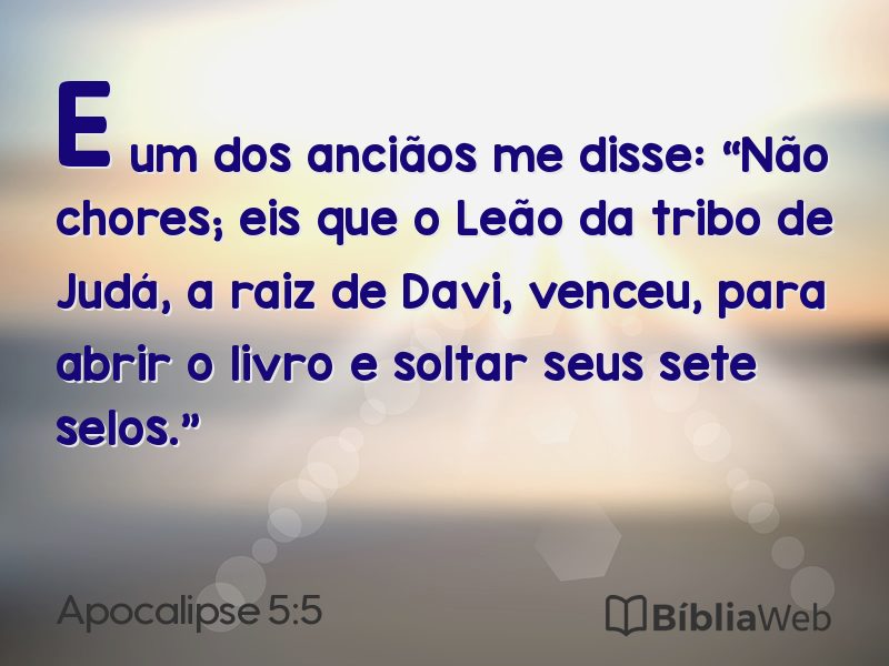 Apocalipse 5:5 em imagem para compartilhar