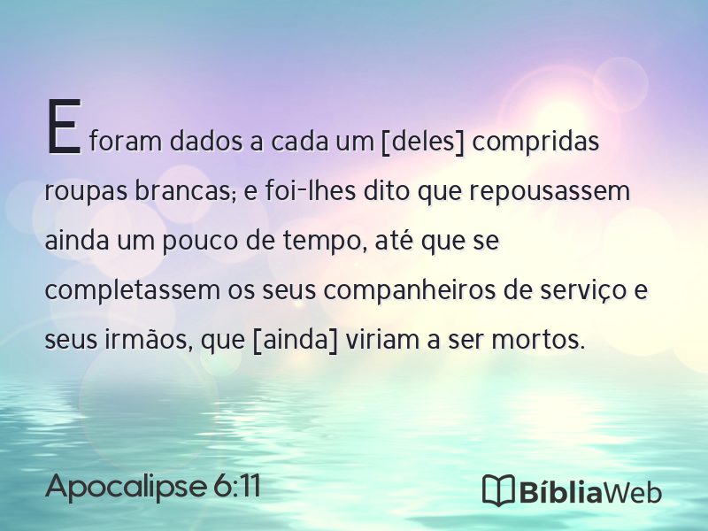 Apocalipse 6:11 em imagem para compartilhar