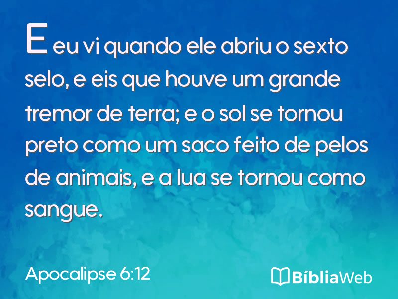 Apocalipse 6:12 em imagem para compartilhar
