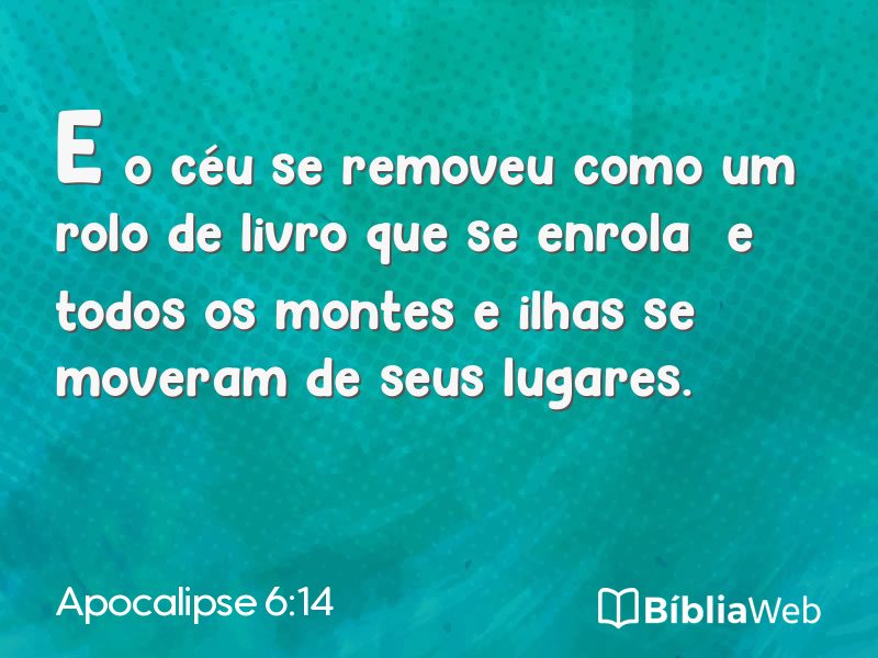 Apocalipse 6:14 em imagem para compartilhar