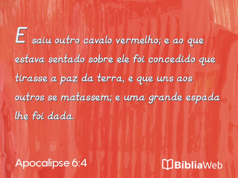 Apocalipse 6:4 em imagem para compartilhar