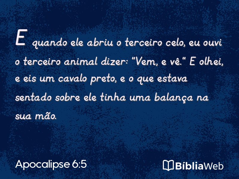 Apocalipse 6:5 em imagem para compartilhar