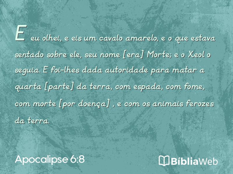 Apocalipse 6:8 em imagem para compartilhar