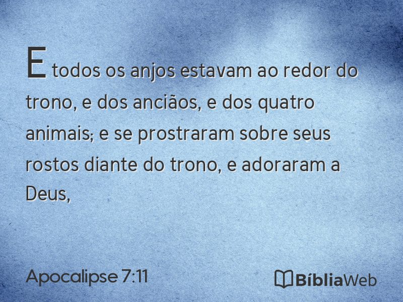 Apocalipse 7:11 em imagem para compartilhar