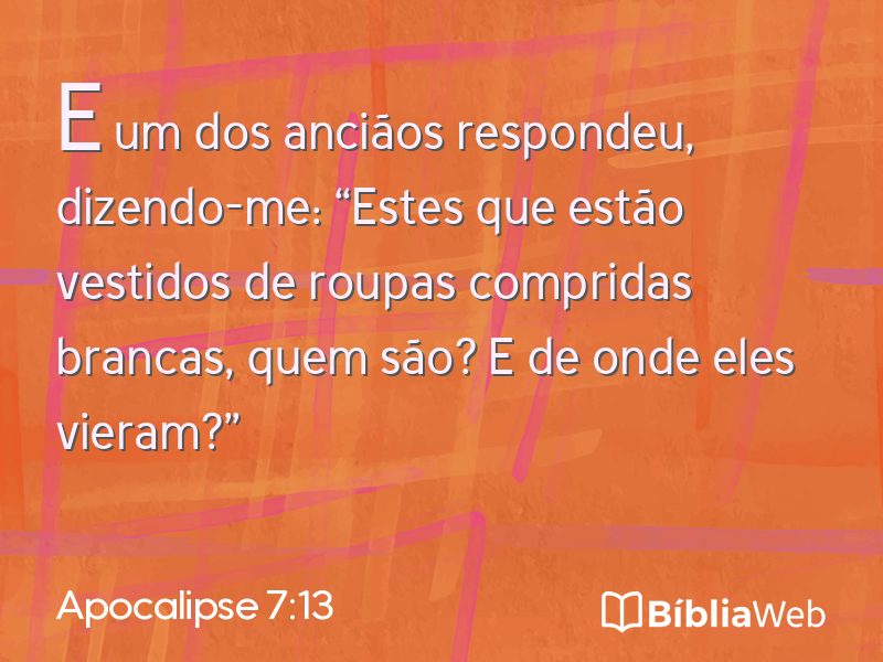 Apocalipse 7:13 em imagem para compartilhar