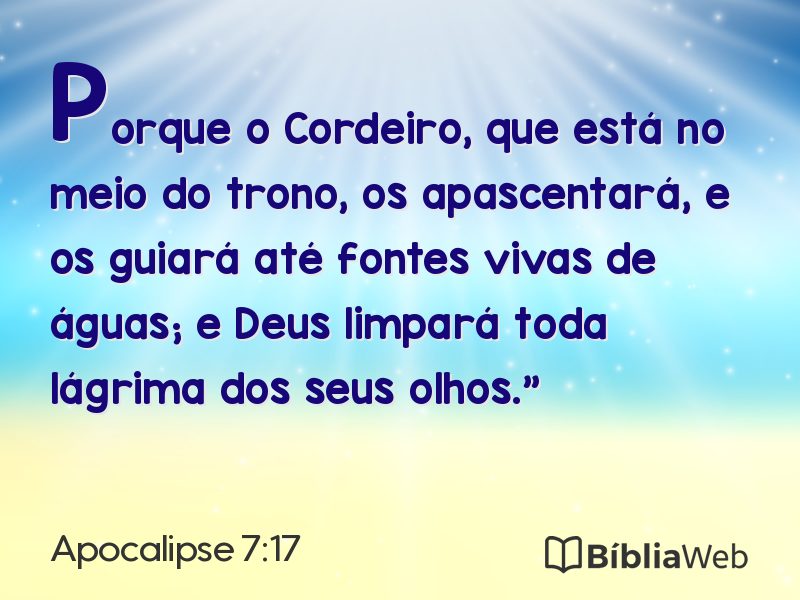 Apocalipse 7:17 em imagem para compartilhar