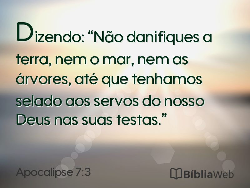Apocalipse 7:3 em imagem para compartilhar