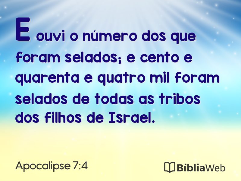 Apocalipse 7:4 em imagem para compartilhar