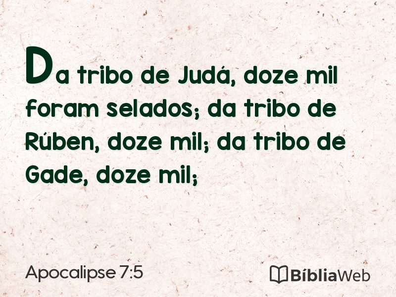 Apocalipse 7:5 em imagem para compartilhar
