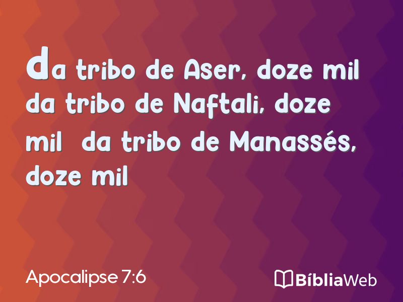 Apocalipse 7:6 em imagem para compartilhar