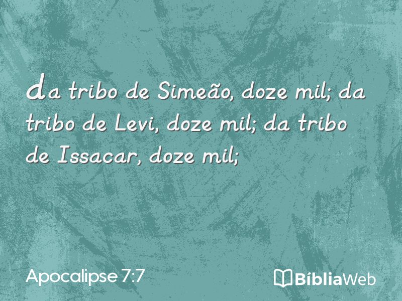 Apocalipse 7:7 em imagem para compartilhar