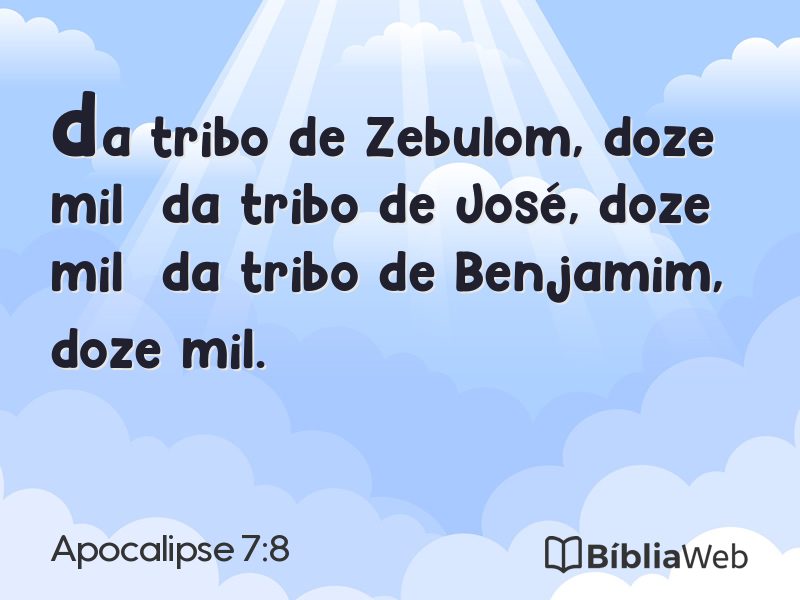 Apocalipse 7:8 em imagem para compartilhar