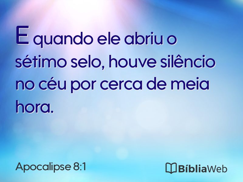 Apocalipse 8:1 em imagem para compartilhar