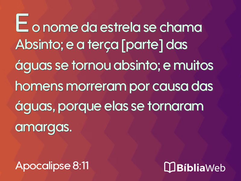 Apocalipse 8:11 em imagem para compartilhar
