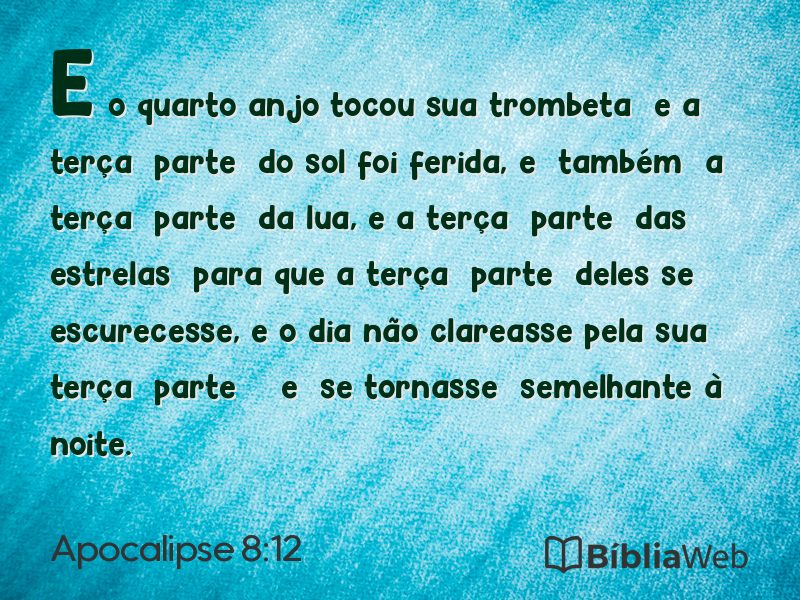 Apocalipse 8:12 em imagem para compartilhar
