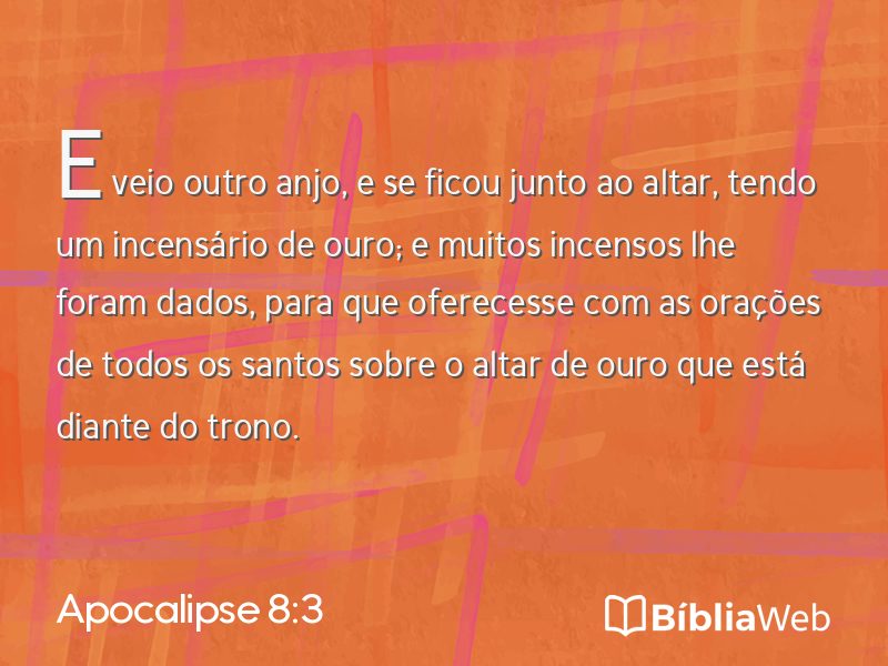 Apocalipse 8:3 em imagem para compartilhar