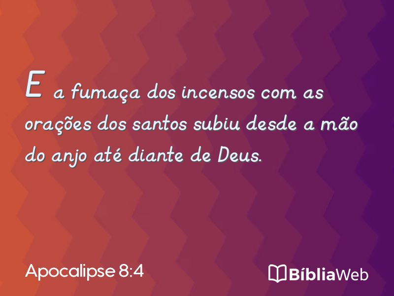 Apocalipse 8:4 em imagem para compartilhar