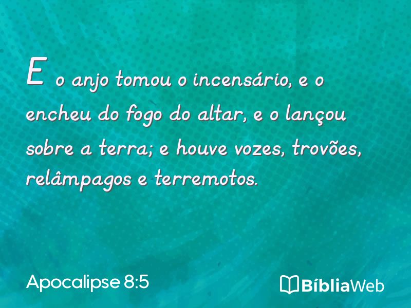 Apocalipse 8:5 em imagem para compartilhar